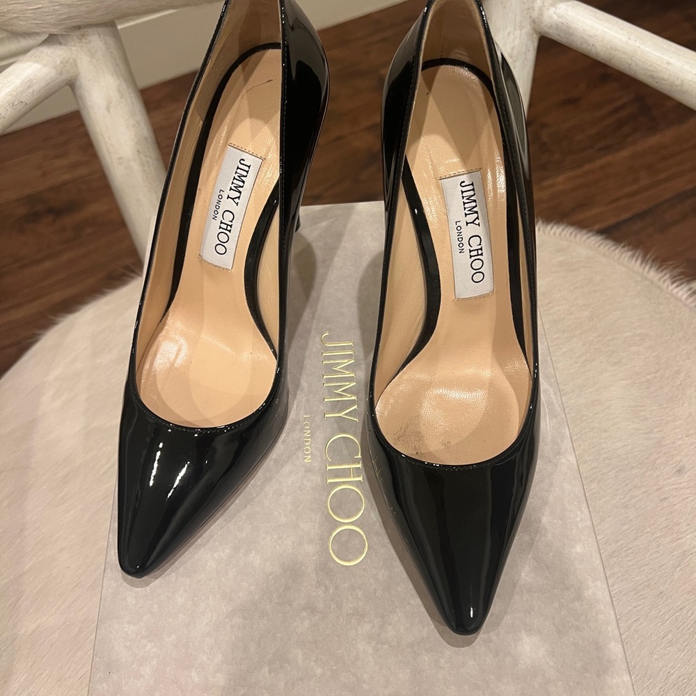 Jimmy Choo Glossy Black Heels